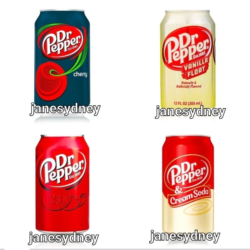 

USA Dr Pepper Authentic Original Classic Drink Dr. Pepper Cherry Cream Soda Soft Drink Minuman Soda US