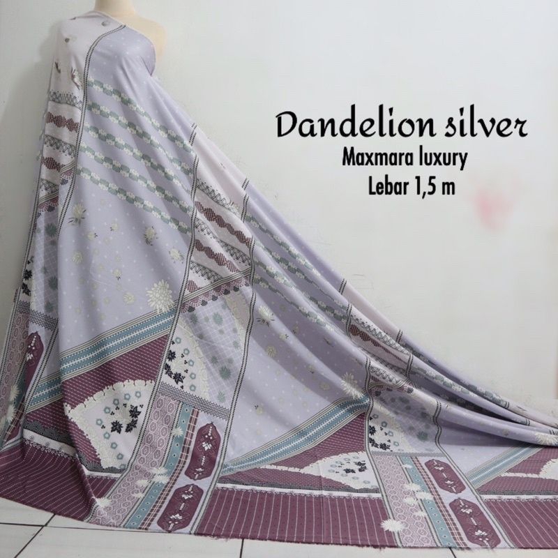 Kain Maxmara Lux motif Dandelion harga per setengah meter