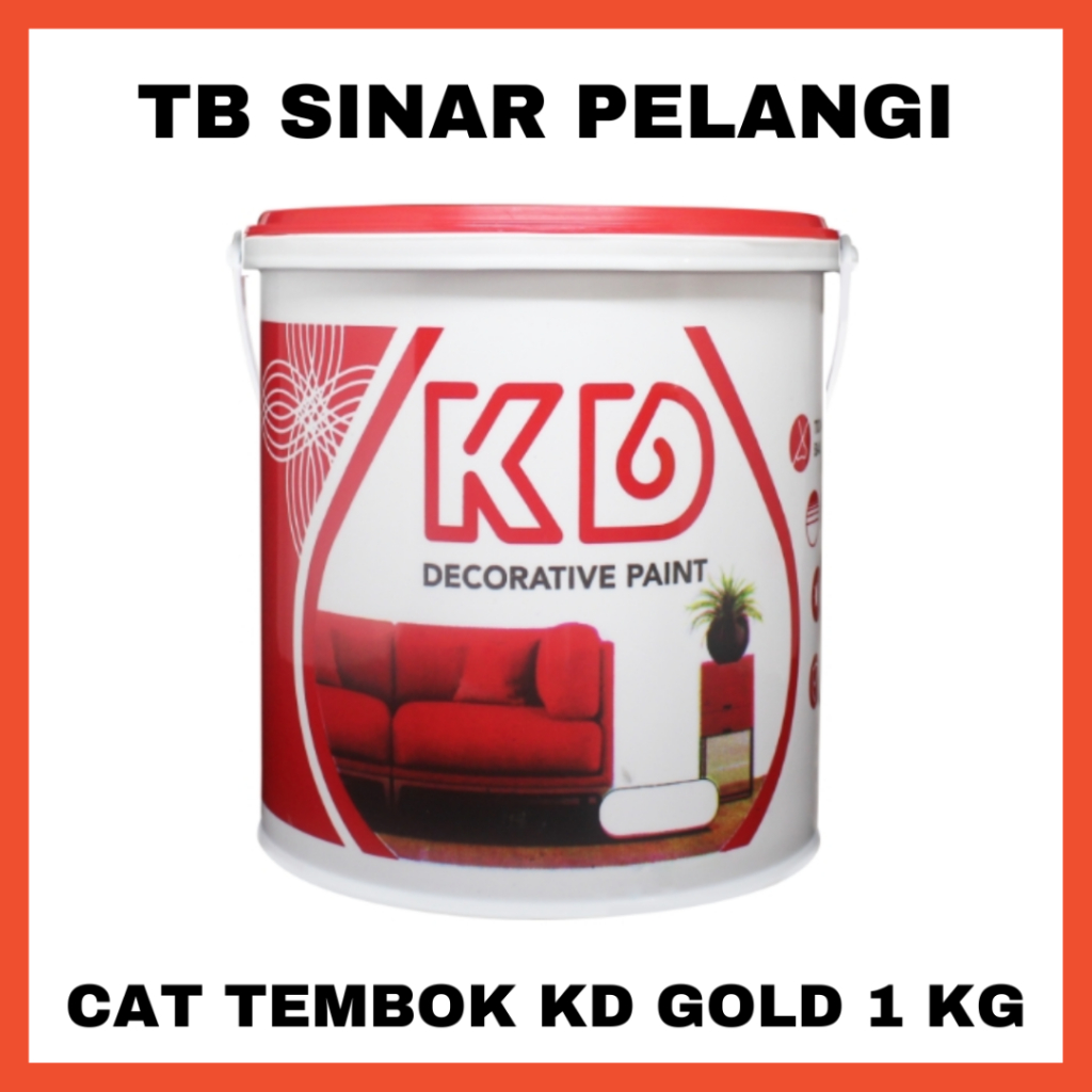 Cat Tembok Dinding Emas KD Decorative Paint 1 Kg Cat Tembok Gold Cat Tembok Warna Mas Awet Tahan Lam