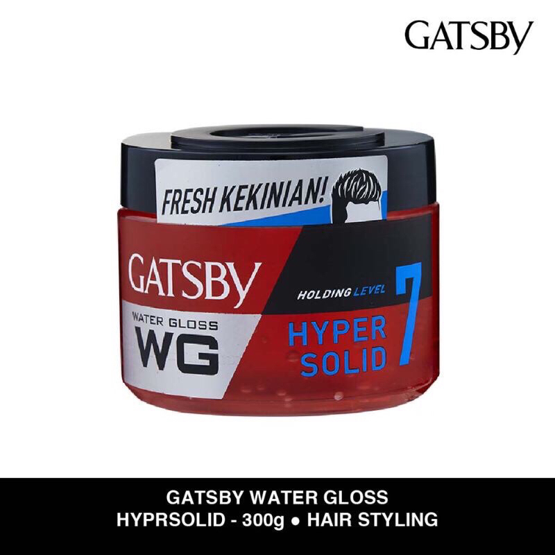 Gatsby  Wg Water Gloss Hyper Solid 300gr Minyak Rambut Pria Minyak Rambut Cowok Minyak Rambut Anak-a
