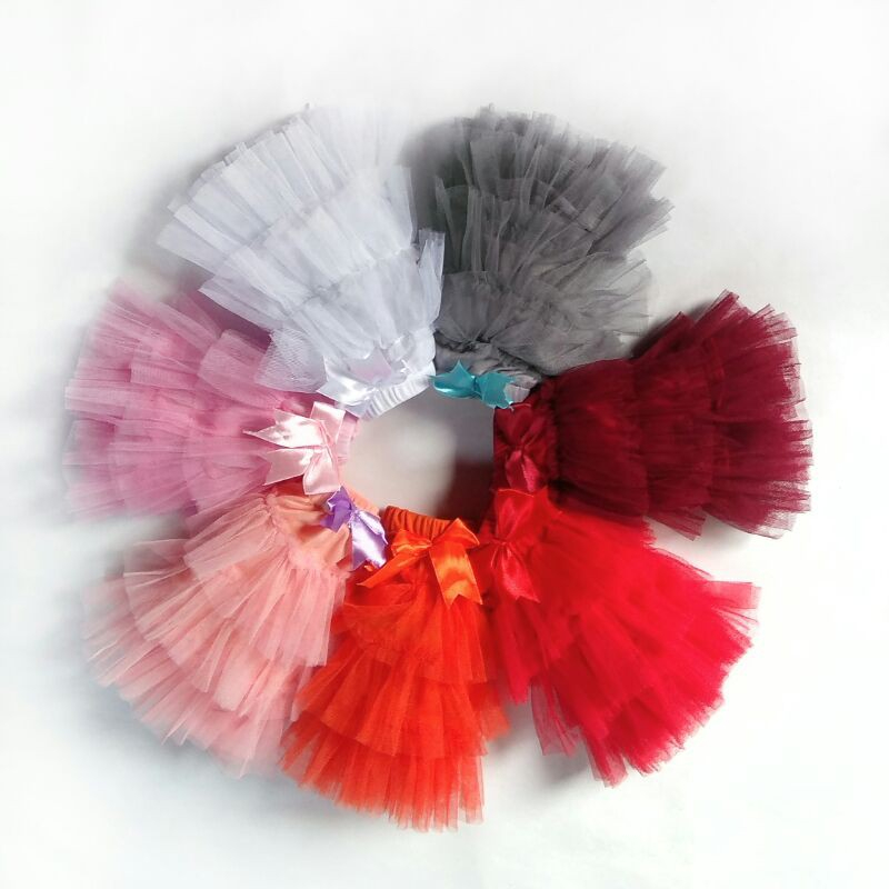 ROK ANAK PEREMPUAN USIA 0 - 18BULAN / ROK BAYI PEREMPUAN / ROK TUTU ANAK BAYI LUCU 3 LAYER
