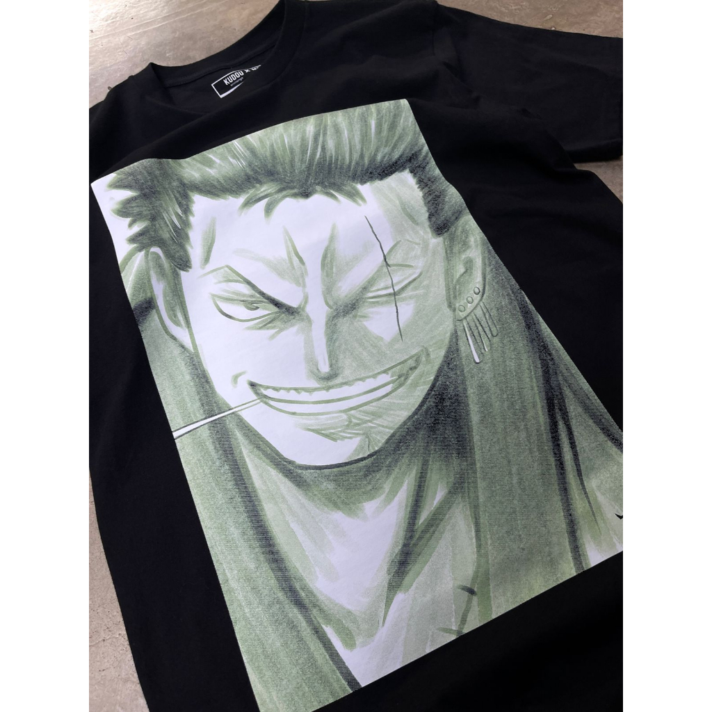 Torizu Tshirt Zoro Brush Anime Manga One Piece Mugiwara Premium Unisex