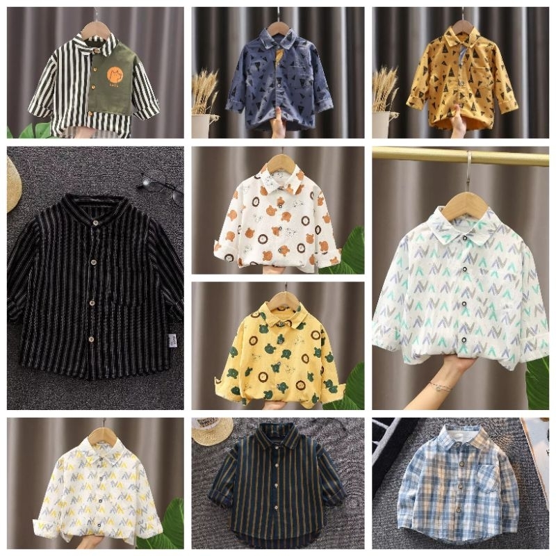 NEW BAJU ATASAN ANAK - ANAK MOTIF GARIS, KARAKTER HEWAN, KARAKTER KARTIN MODEL KOREA TERBARU BAJU KEMEJA ATASAN ANAK MURAH BAGUS KEMEJA ANAK KEMEJA KARAKTER LUCU ATASAN ANAK MURAH DISKON GRATIS ONGKIR MODEL TERBARU KOREA BAJU KEMEJA IMPOR