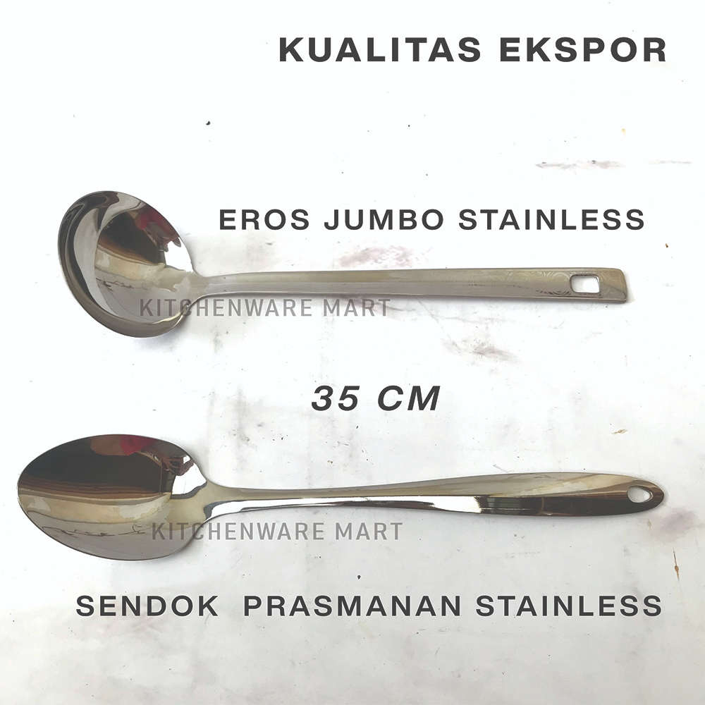 SENDOK ERUS JUMBO PRASMANAN Stainless Steel Murni 304 Ekspor Kualitas