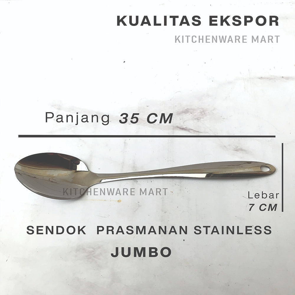 SENDOK ERUS JUMBO PRASMANAN Stainless Steel Murni 304 Ekspor Kualitas