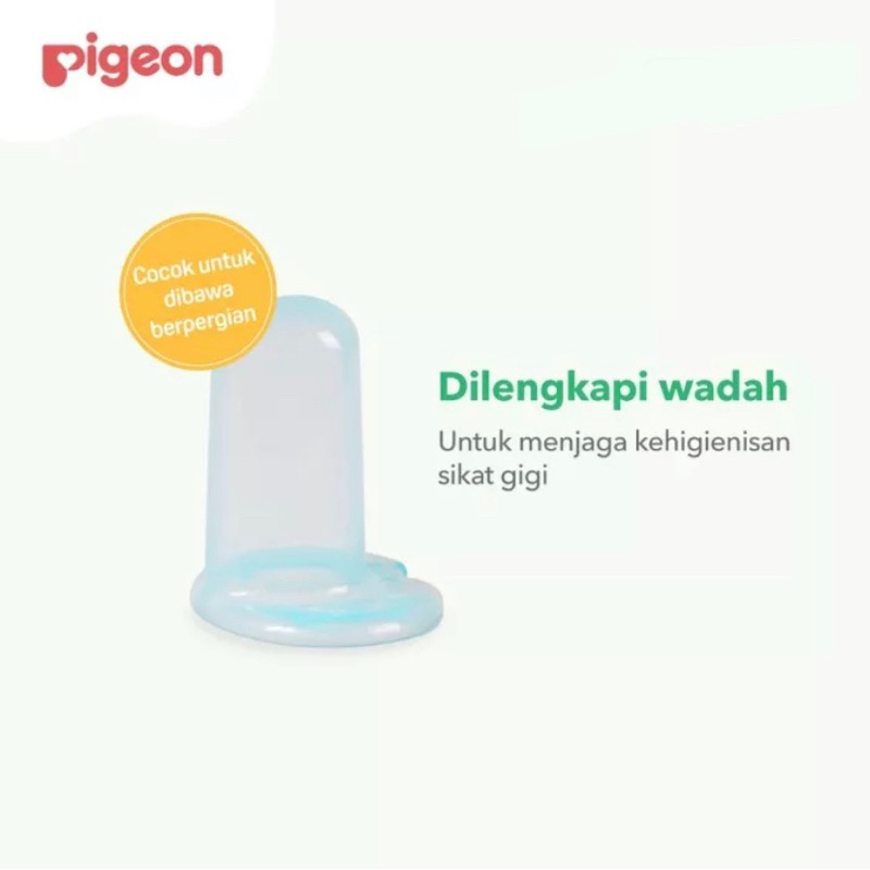 PIGEON Silicone Finger Toothbrush / Sikat Gusi Gigi Bayi 3 month +