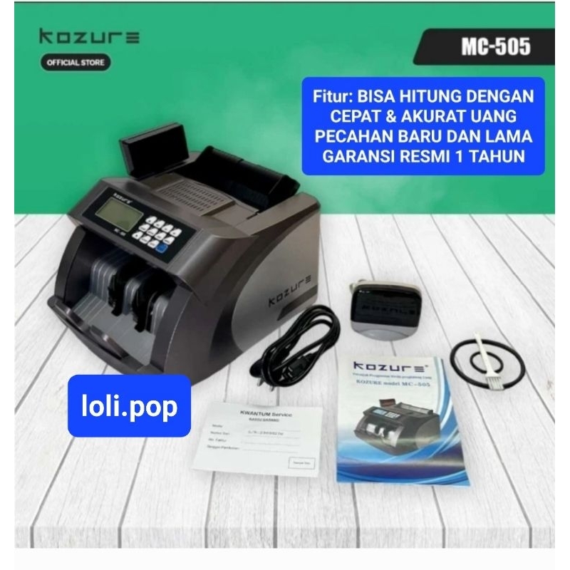 KOZURE MC505 - Mesin Hitung Uang Money Counter Penghitung Deteksi 505