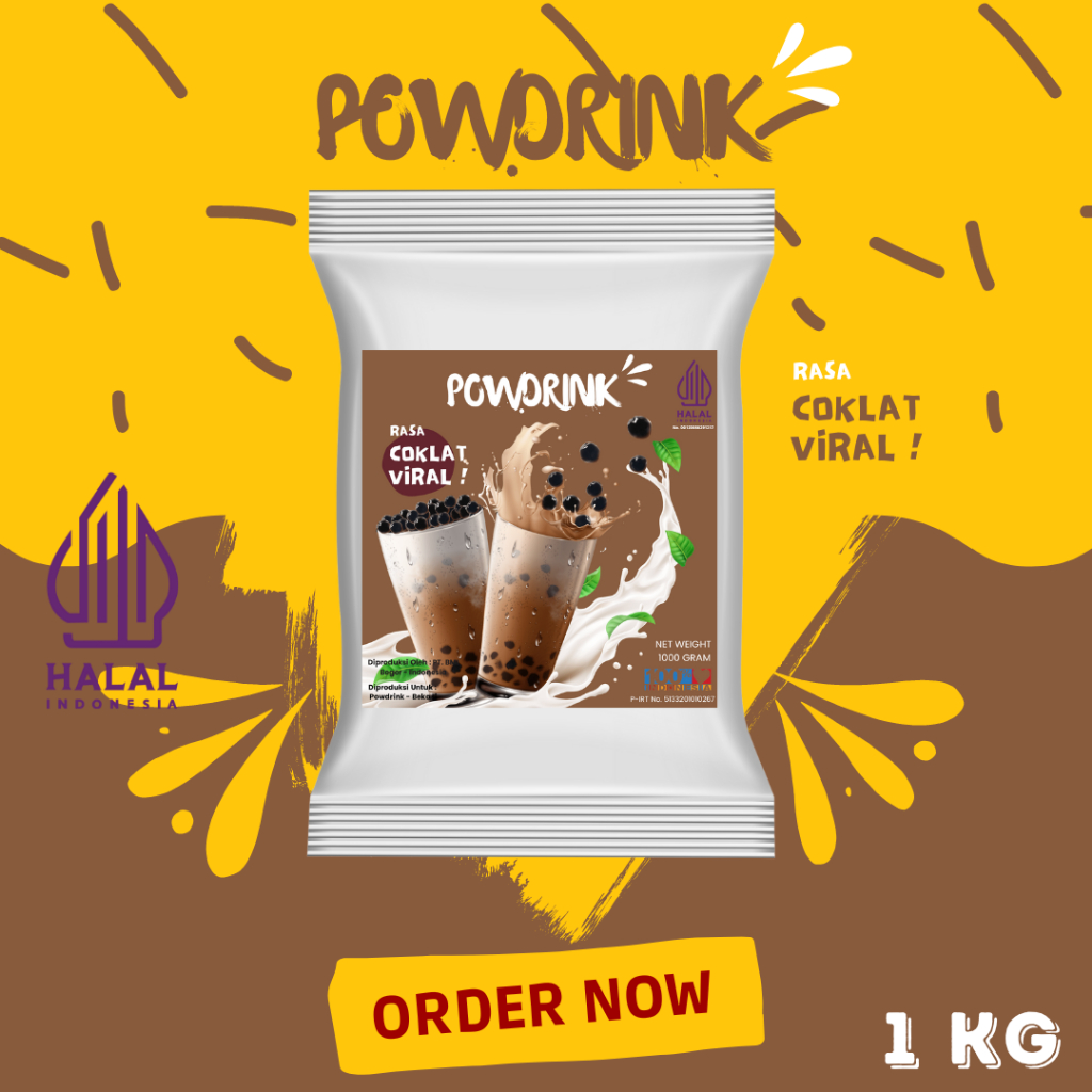 

PowDrink Rasa Coklat Viral / Bubuk Minuman Kekinian / Bubuk Aneka Rasa Kemasan 1 Kg