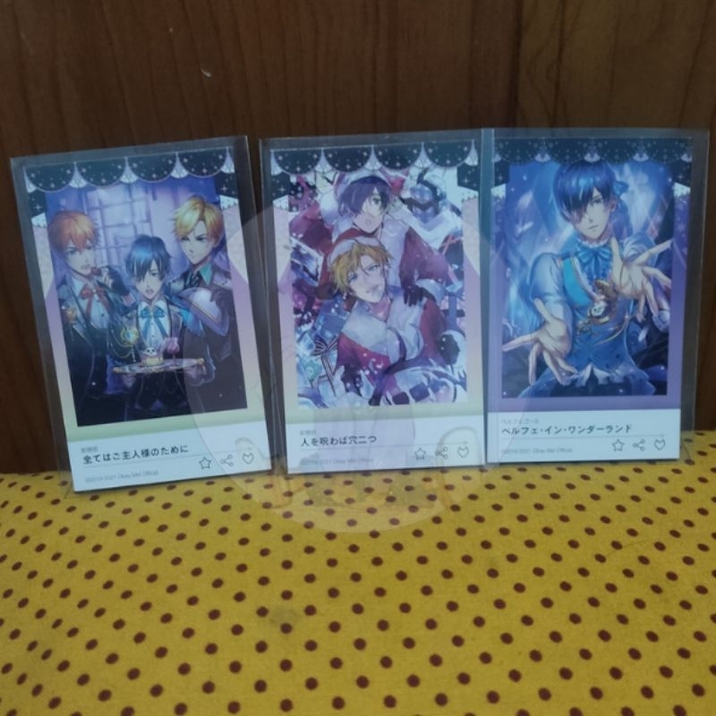 Obey Me Trading Card Photocard Polaroid Satan Beelzebub Belphegor