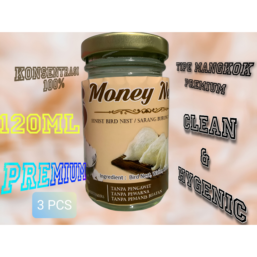 

Money Nest Sarang Walet Berkualitas / YENWO +Immune Booster (120ML/Botol) 3Pcs