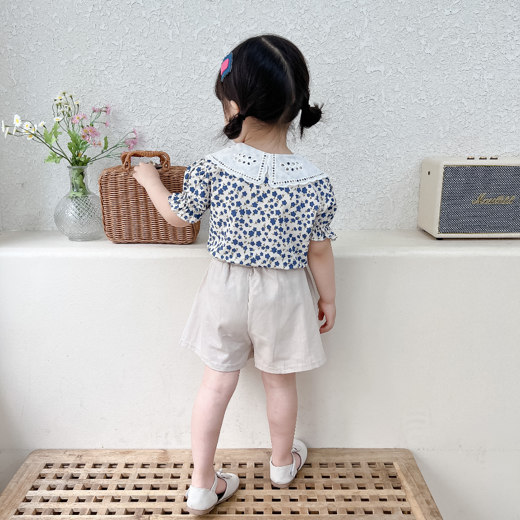 Setelan Baju Anak Perempuan Lengan Pendek Usia 1-4 Tahun / Setelan Baju KAtun Anak Perempuan Import