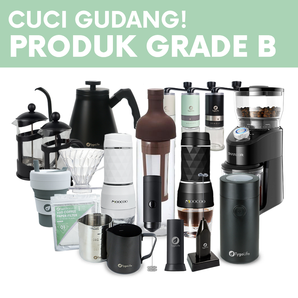 CUCI GUDANG PRODUK GRADE-B ALAT KOPI FRENCH PRESS / MOKAPOT / ELECTRIC GRINDER / COLD BREW BOTTLE / SHARDOR