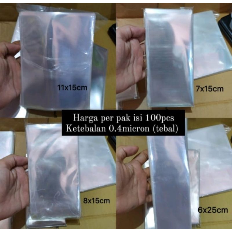 100 pcs plastik opp tebal 40micron non seal