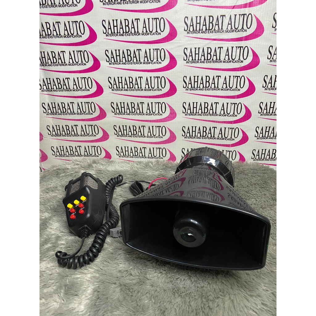 Klakson Sirine Toa Polisi 7 Suara Sirene Horn 12 Volt 100 Watt MEGAPHONE LOAD SPEAKER