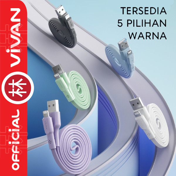 Vivan CSL100 II Lightning 100cm Kabel Data Cable New CSL100S CSL100 40 Pcs