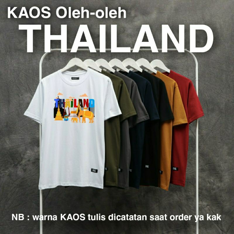 Kaos Distro Oleh Oleh Thailand Bahan Katun Combad 30s Reaktif