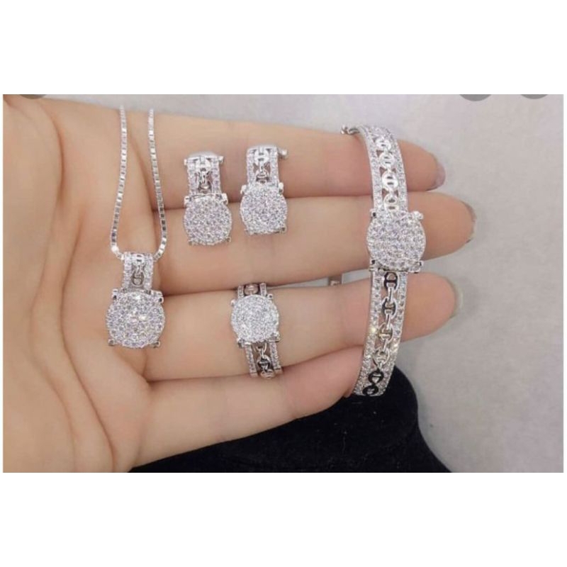 set Replika berlian micro diamond, cantik mewah,tahan lama