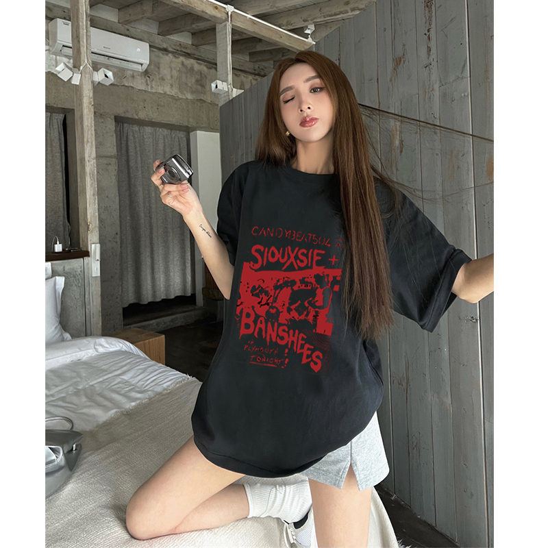 kaos korea wanita korean style lengan pendek import kekinian kaos oversize motif kaos couple ootd