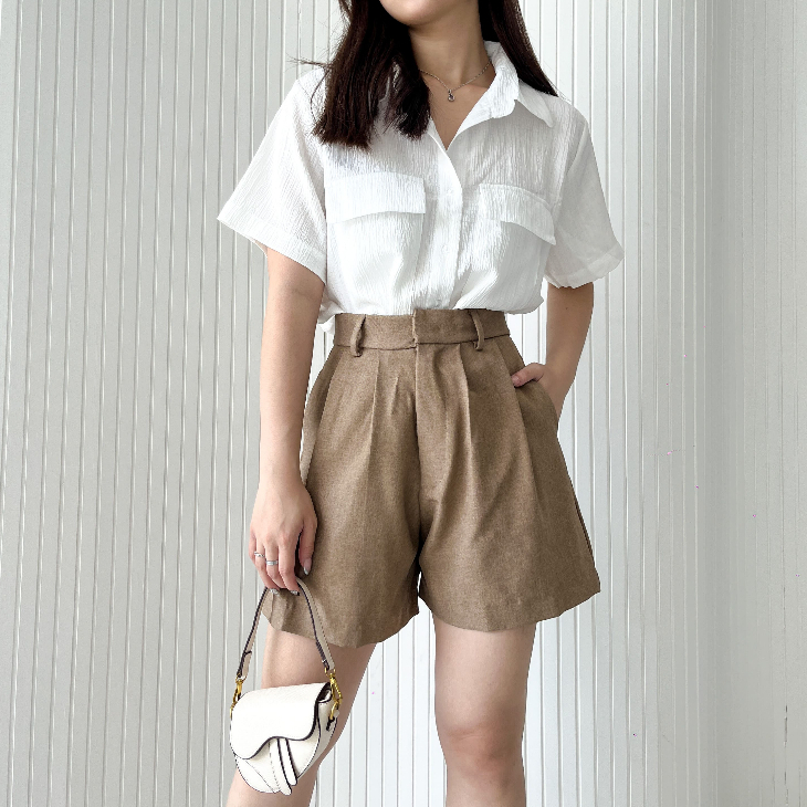 Cara Pleated Smart Shorts