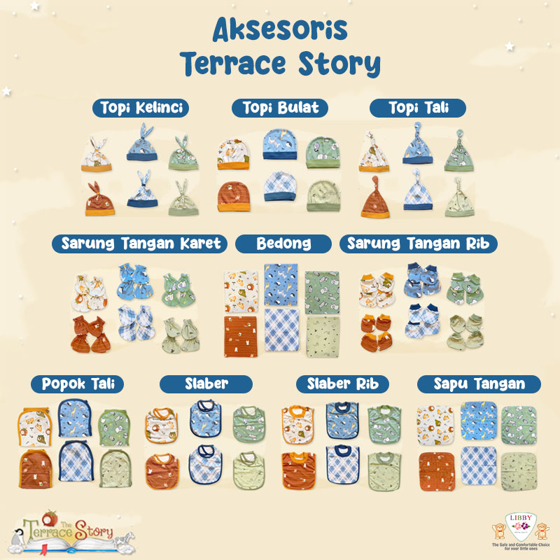 3 SET - TERMURAH AKSESORIES LIBBY THE TERRACE STORY SARUNG TANGAN BEDONG POPOK TALI TOPI