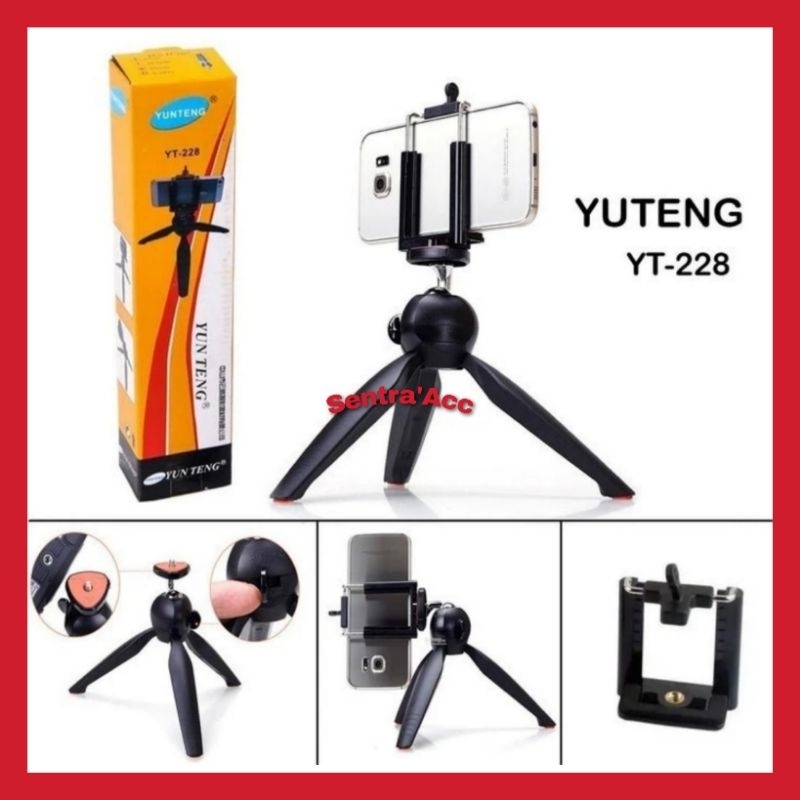 Tripod Hp Yunteng Yt228 / Mini Tripod Free Holder U / Tripod Mini