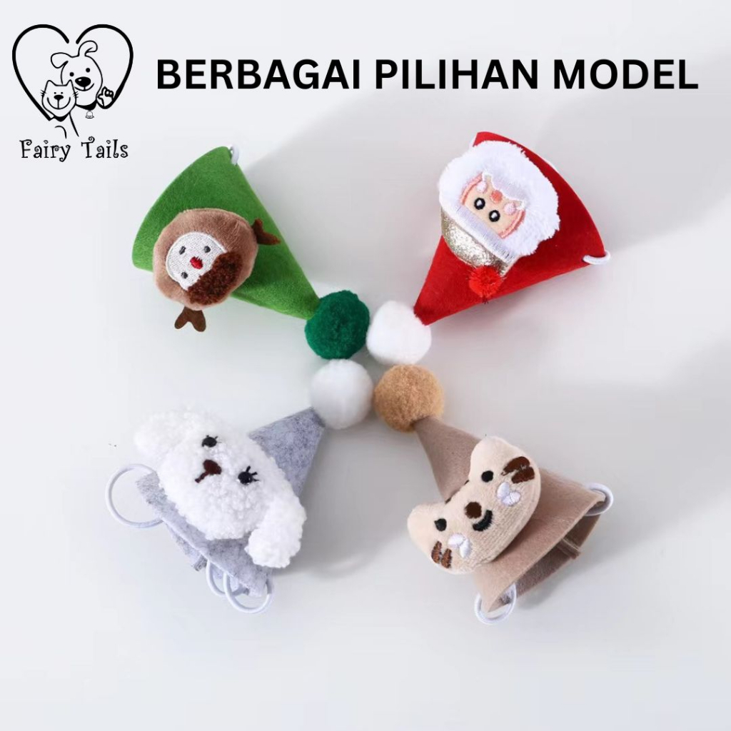 Topi Pesta Ulang Tahun Untuk Anjing dan Kucing Anabul Aksesoris Topi Model Boneka Lucu / Birthday Party Plush Hat Accessories For Pet / Aksesoris Ultah Anabul