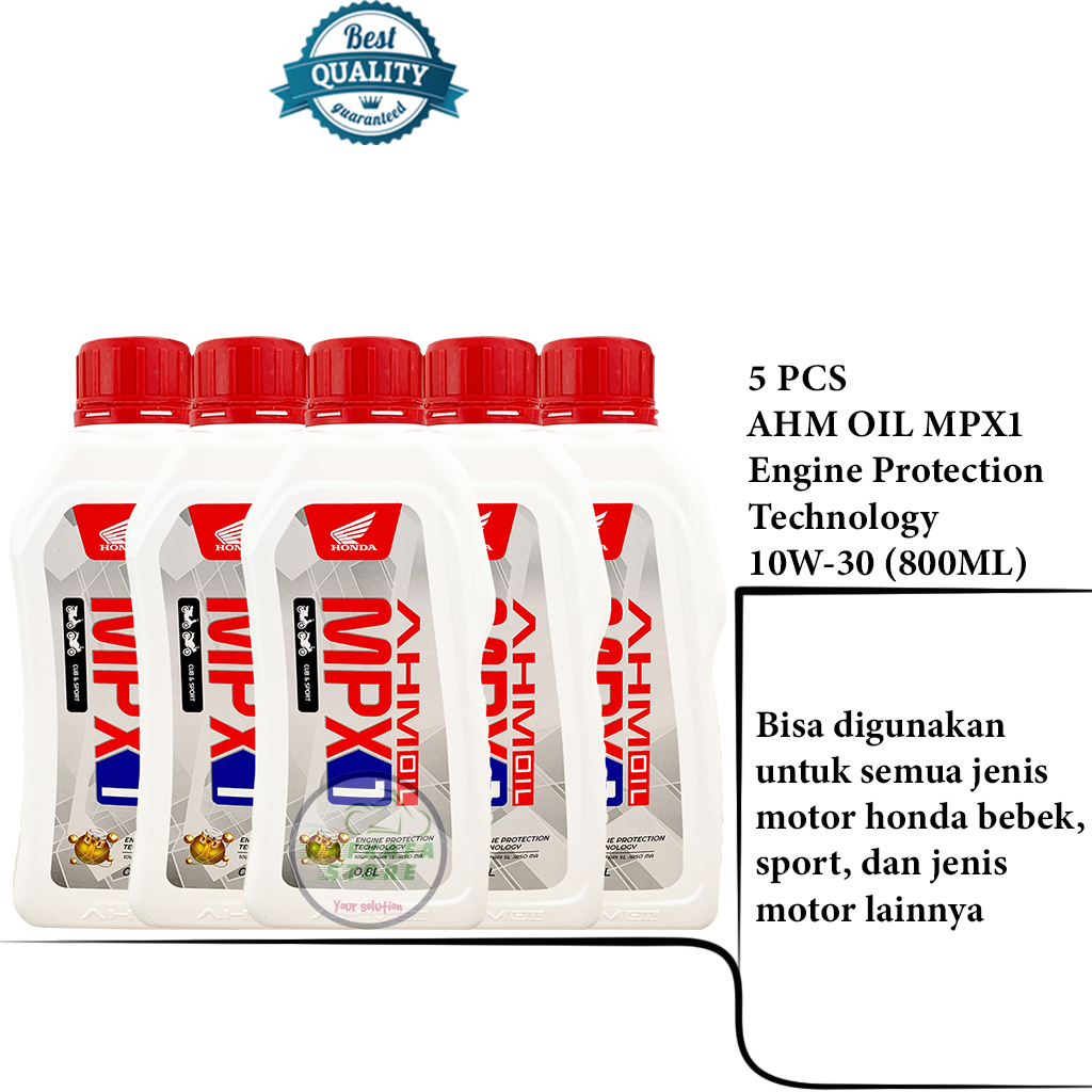 PAKET USAHA-OLI AHM MPX 1 OLI BEBEK ATAU SPORT  800 ML (5PCS)