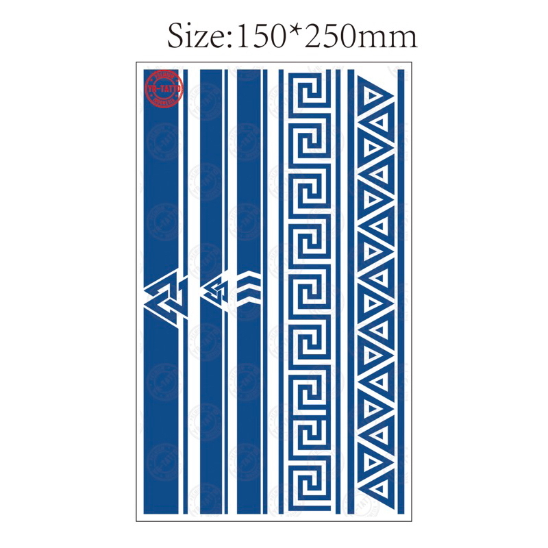 5 Model Garis tattotemporary juice tahan lama ukuran 25x15cm