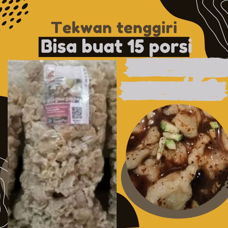 

1kg tekwan kering ikan tenggiri + bonus minyak bumbu khas palembang dan sambel black Chili oil