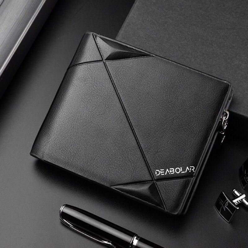 DEABOLAR DOMPET LIPAT PRIA KULIT PREMIUM IMPORT KECIL SLOT KARTU PENDEK MURAH COWOK ORIGINAL K3216-1