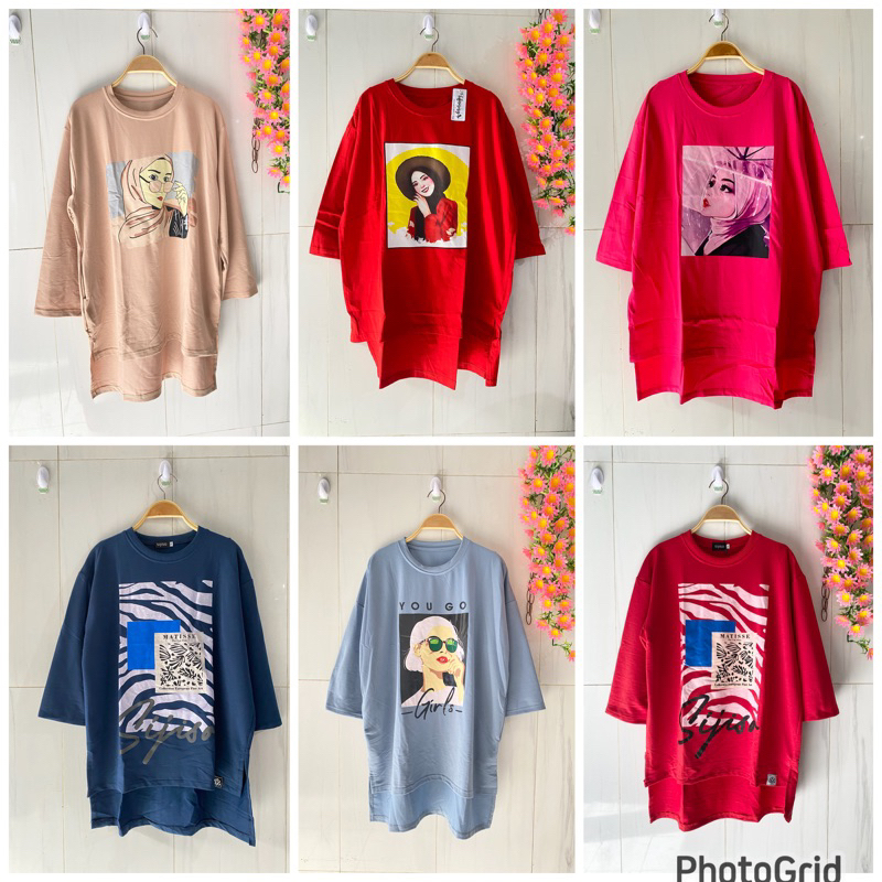 tunik combed viral kaos karakter kaos viral kaos 7/8 kaos tumblr kaos hijab kaos oversize kaos jumbo