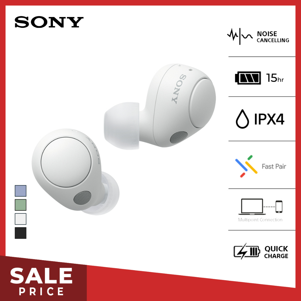 Sony Noise Cancelling Truly Wireless WF-C700N - White