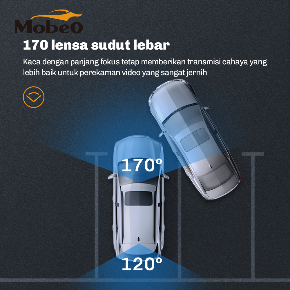 (Exclusive) Mobeo Dashcam MSDC05/ Car Dashcam/ CCTV Mobil / Kamera Parkir Dual kamera (Front &amp; Rear) Full HD Night Vision Sudut Lebar