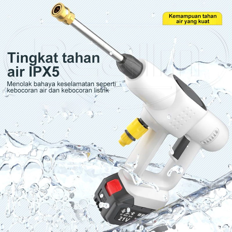 REAIM【COD】jet cleaner mesin cuci mobil (Motor tembaga murni) alat cuci motor 299V alat cuci mobil 120bar alat cuci mobil portable tekanan tinggi selang 5m set peralatan lengkap