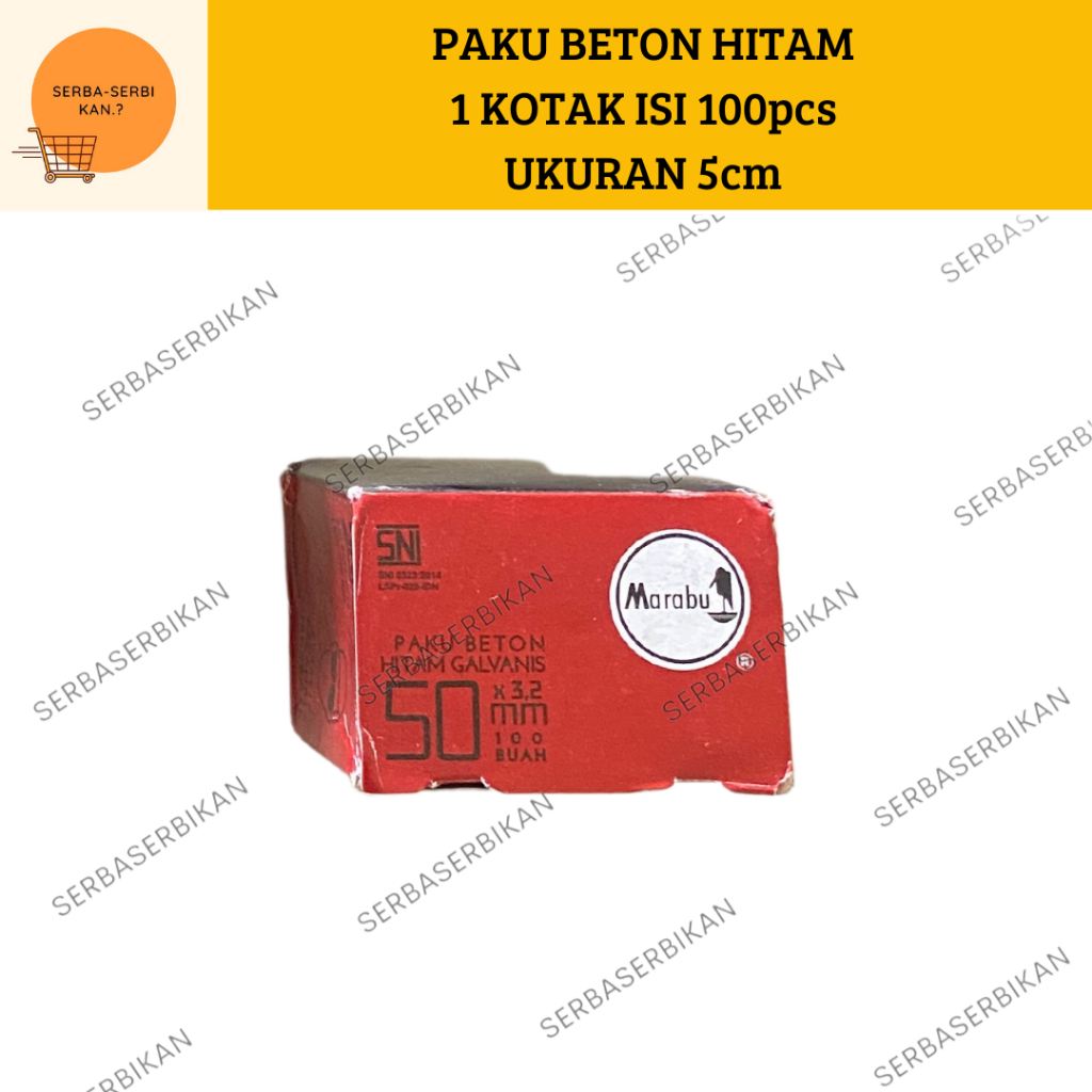 PAKU BETON HITAM MARABU 5cm isi 100pcs