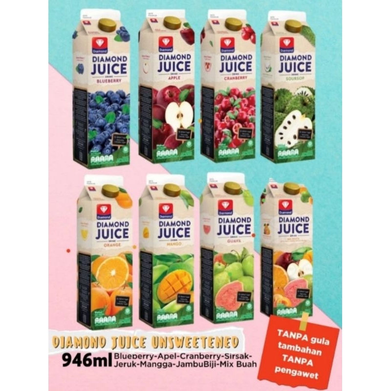 

diamond juice 946 ml all variant / Minuman Jus 946 ml All Variant Diamond