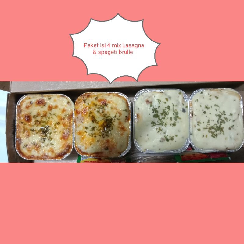 

paket mix lasagna & spageti brulle