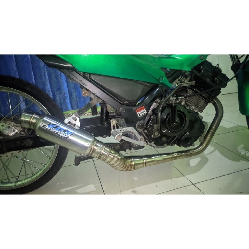 knalpot fullsis D.O.S TYPE Ckd Satria Fu 200cc-FFA Inlet 60(Barang Second)