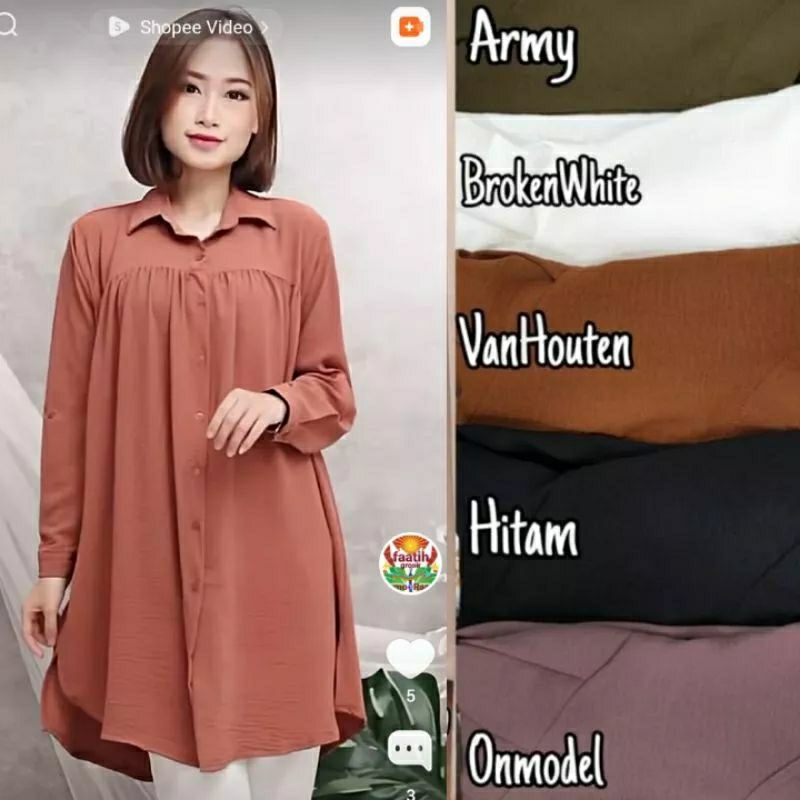 KEMEJA TUNIK JUMBO CRINKLE AIRFLOW