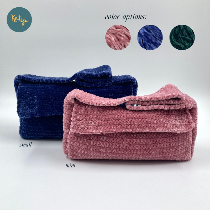 Velvet Crochet Bag | Tas Rajut Velvet