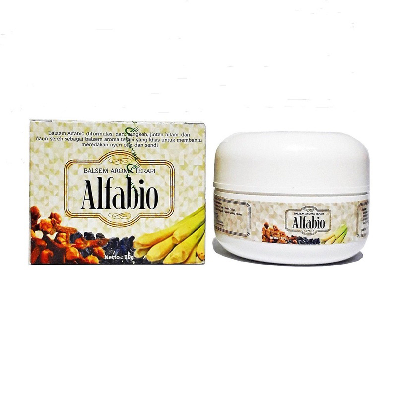 Alfabio Balsem Aroma Terapi 20gr / Alfa bio / Nyeri Otot / Nyeri Sendi / Keseleo / Masuk Angin