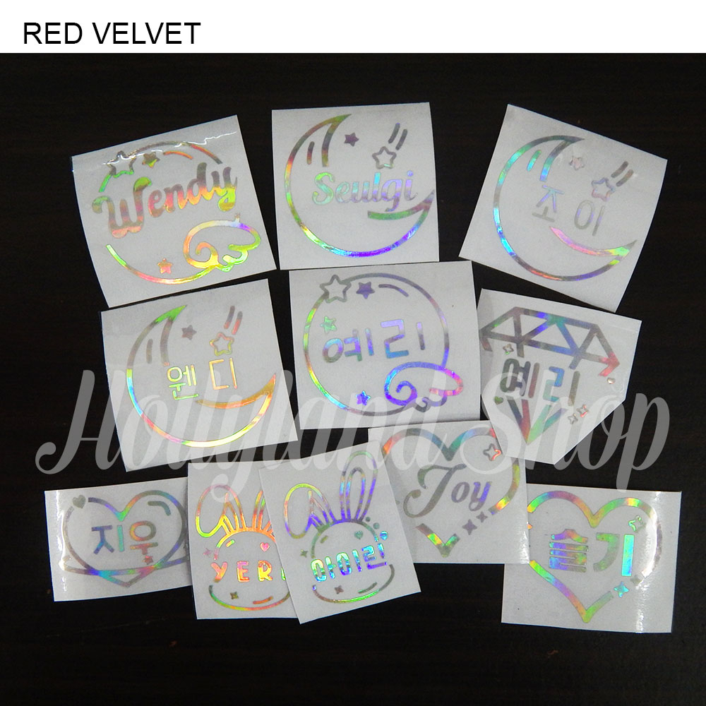 

Sticker Cutting Red Velvet Member Nama Hangeul Lightstick (2pcs) Unofficial