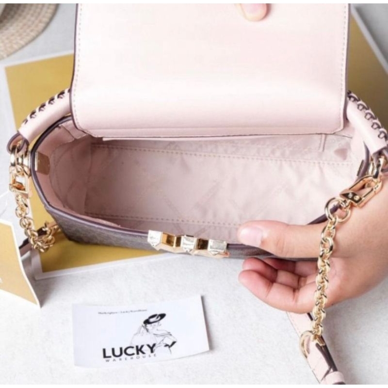 Michael K0rs Karlie Small Leather Satchel in Pink - ORIGINAL 100%