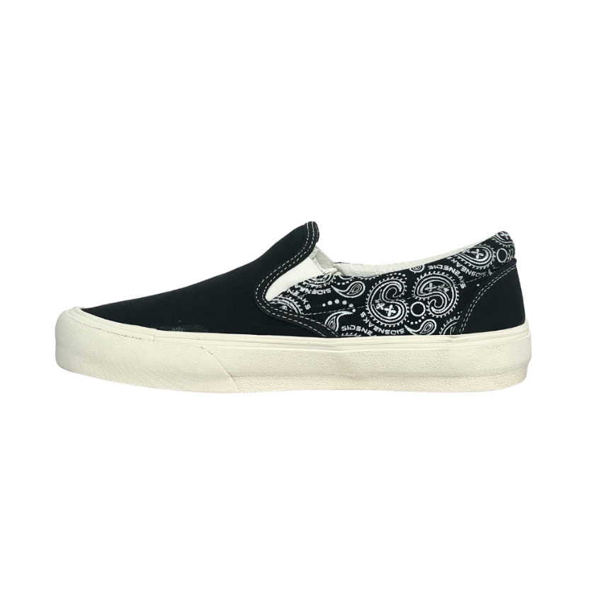 Sepatu Sidsneaks - Slip on Exelas Paisley Black White