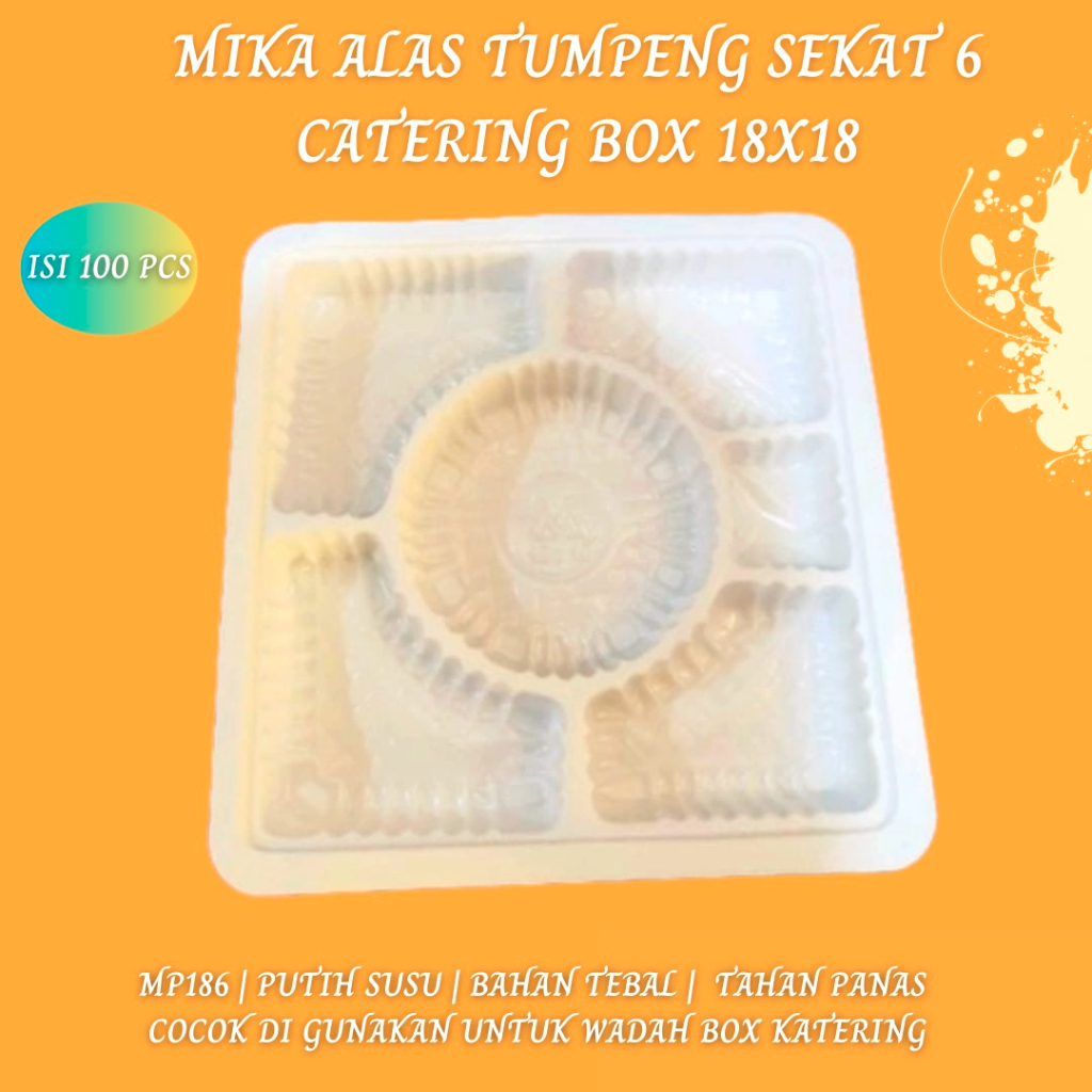MIKA SEKAT 6 ALAS NASI MIKA TUMPENG SEKAT 6 (ISI 100 PCS-MP186)