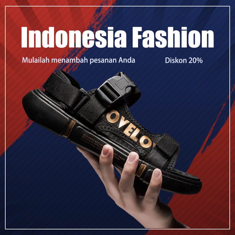 【100%import】Sendal Pria Sandal Pria Dewasa Sendal Gunung Pria Sendal Pria Casual Fashion Anti Slip S