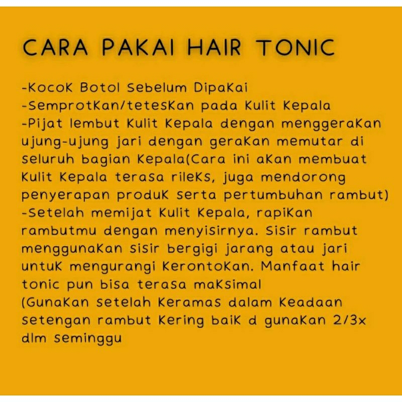 HAIR TONIC ALA SALON | BPOM | 100 ML | 60 ML | HAIR TONIC