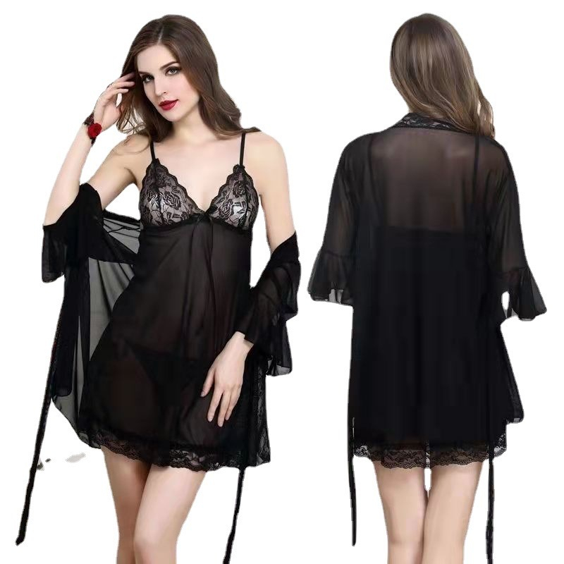 Longnight sexy lingerie sexy baju tidur 013-New import Lingerie Sexy Hot Big Size Baju Tidur Jumbo Baju Dinas Malam Kimono Lingerie Paris