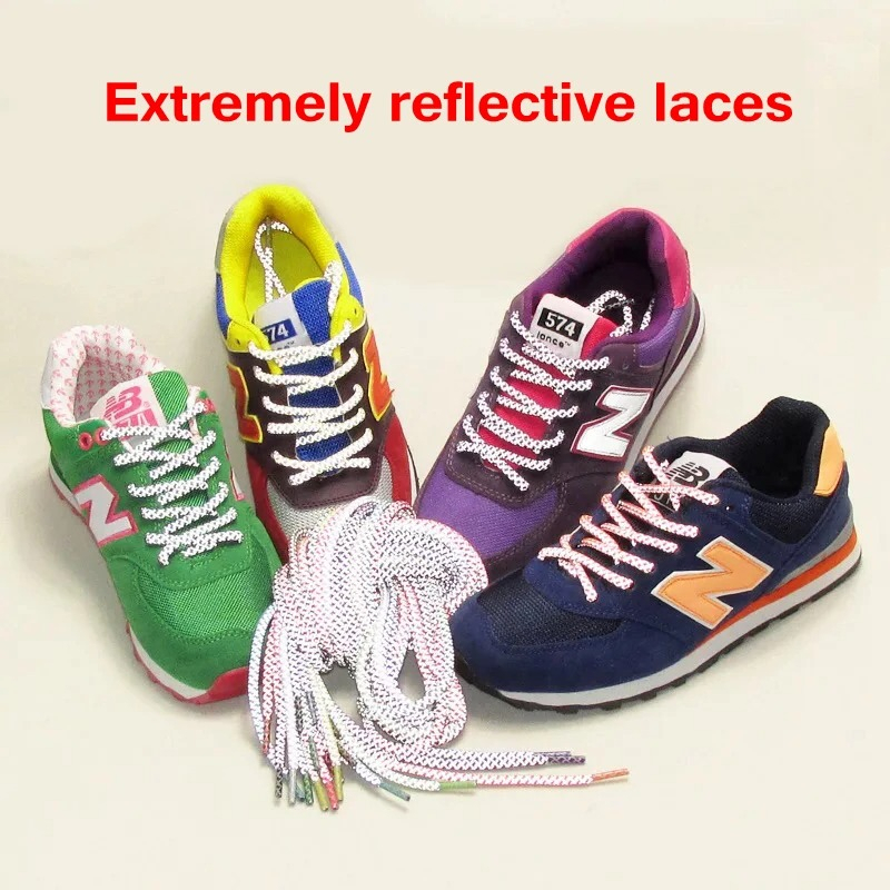 TALI SEPATU BULAT REFLECTIVE MENYALA TERKENA FLASH 120cm / 140cm