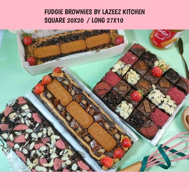 

Brownies Panggang ( Bebas Mix Topping )* By Lazeez Kitchen